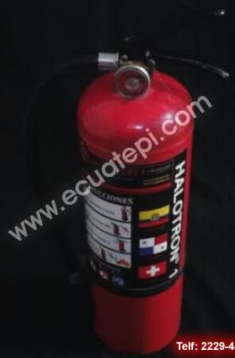 Extintores Portatiles Marca Ecuatepi:  >GAS FM200 O HALOTRON 1